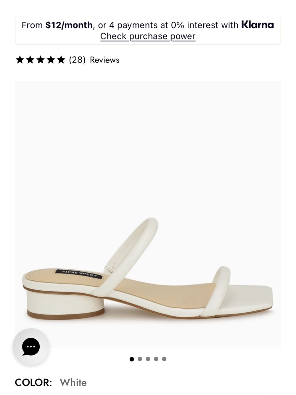 Nine West White Morella Slide Sandals